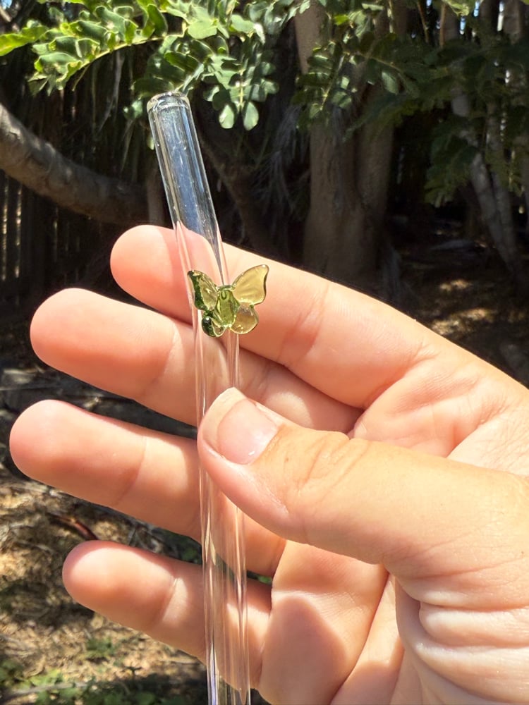 Image of Butterfly Glass Straw