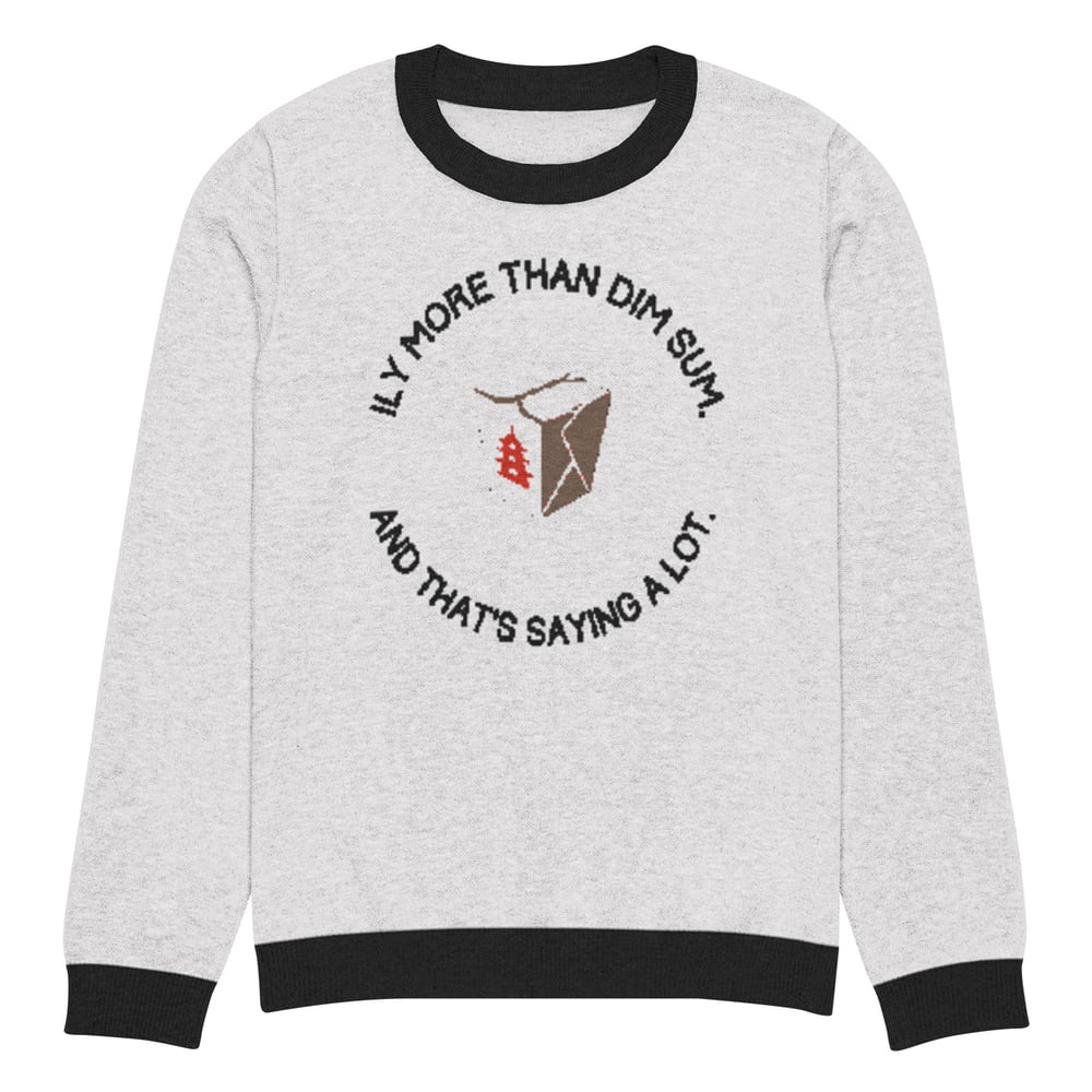 ZEN EXP - ILY more than Dim Sum Knitted crew neck sweater