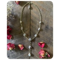 Image 1 of The Oracle Necklace - Solid Brass and Light Matrix Cantera Opals
