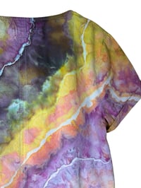Image 9 of ♻️ UPCYCLED M Woven Top in Muted Euphoria Geode Ice Dye