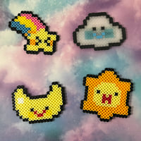Image 1 of Kawaii Space Perler Kandi Fridge Locker Magnet