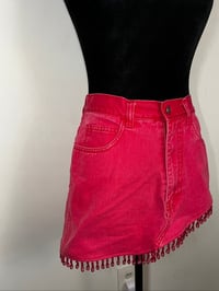Image 5 of Hot Pink Asymmetrical Jean Skirt