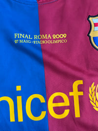 Image 4 of     FC Barcelona 2009 Rome Final Jersey – Messi #10