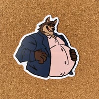 Image 1 of Fat Mr Wolf Sticker