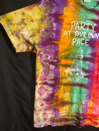 Image 2 of LARGE Party At Your Own Pace Tie Dye Shirt 1