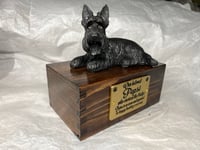 Image 2 of Custom Engraved Handmade Engraved Scottish Terrier Dog Pet Cremation Urn