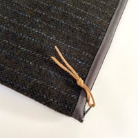 Image 1 of Large Pinstripe Shetland Tweed Zip Case 