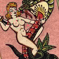 Image 3 of Sailor Jerry Snake Lady Embroidery