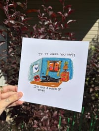 Not a Waste Dog (7x7 art print)