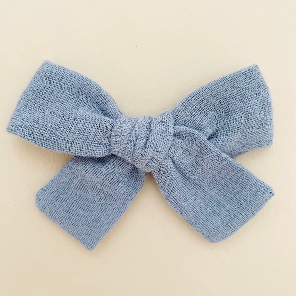 Image of Barrette Bertille Double Gaze Bleue