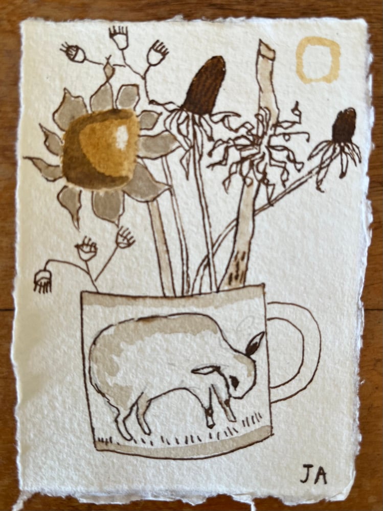 Image of Sheep mug and stems 
