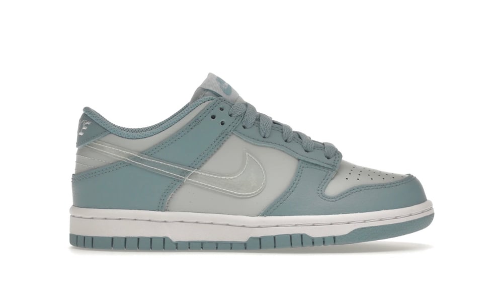 Image of Nike Dunk Low "Clear Blue Swoosh"