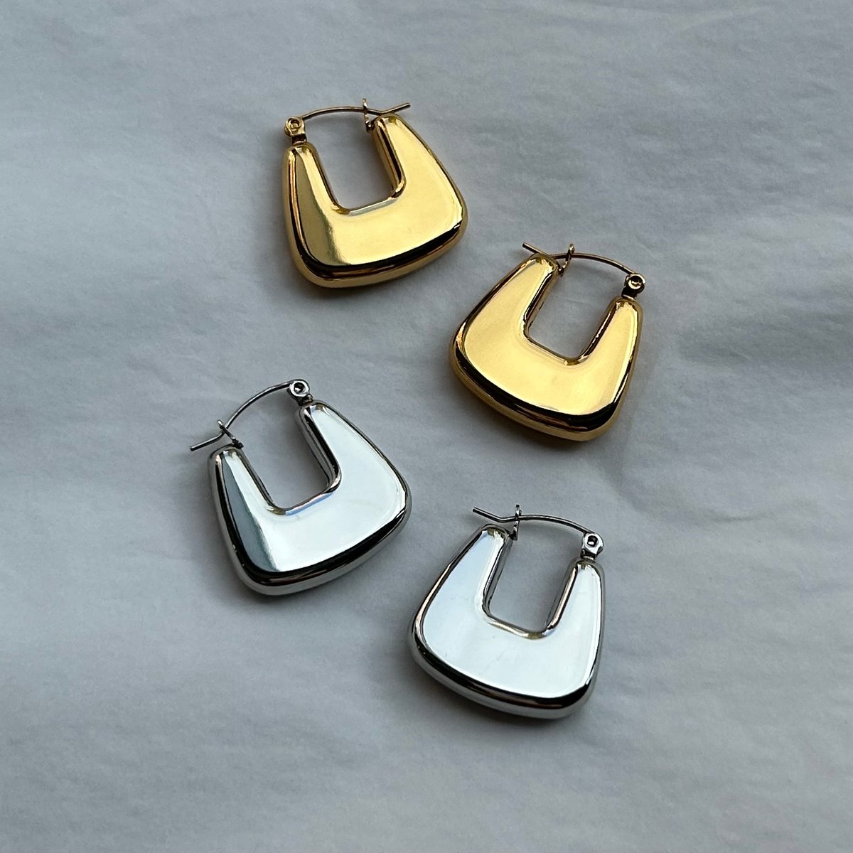 Image of SARA Hoops | 18k Gold Plated & Stainless Steel