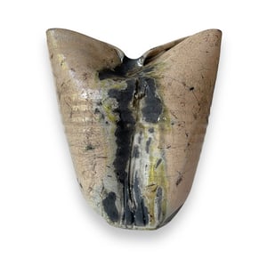Image of PINCHED TOP RAKU VASE