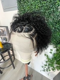 Image 2 of Half-up-half down Afro braided wig