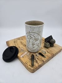 Image 2 of White Moon Face Travel Mug 