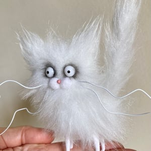 Image of Halloween Scaredy Cat in White #1