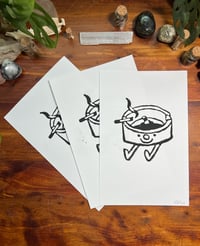 Image 2 of "My Boi" Ashtray Linoprint 5.5 x 8.5