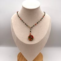 Image 3 of Boho Floral Button Necklace
