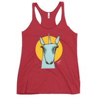 Image 3 of Women's Racerback Yellow Unicorn