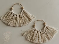 Image 1 of RTS Macrame Fringe Earrings -#3
