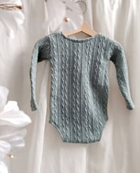 Image 3 of Boys bodysuit Shawn-1 | size 9-12 months | sage | sitter