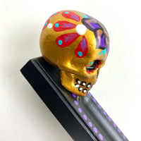Image 2 of Sugar Skull Incense Holder with Rose