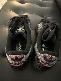 Image 1 of Adidas Superstar Crytal Sneakers Black Silver Size 8 