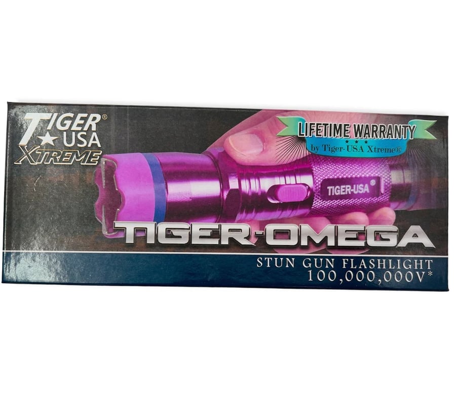 Image of V Tiger-Omega Stun Gun Flashlight (PURPLE)