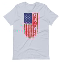 Image 4 of Trump 2024 USA Flag Softstyle Short-Sleeve Unisex T-Shirt, USA Shirt, Patriotic Shirt