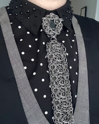 Image 4 of Hematite and Dragonscale Tie