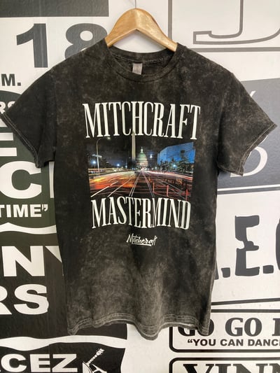 Image of "Mitchcraft Mastermind" Black Acid Washed Vintage Tshirt