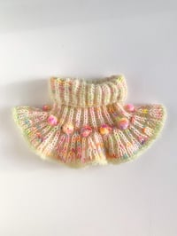 Image 1 of Sofie and Iris Pale Green and Multi Color Pastel Neon Mohair Collar