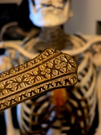 Image 4 of Large Vintage Hand mirror with Real Preserved Web...