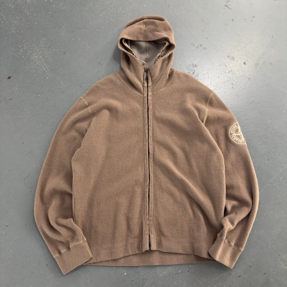 Image of Early 2000s Stone Island Wool Zip Up, size XXL