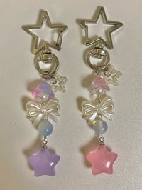 Image 1 of cotton candy star keychains 