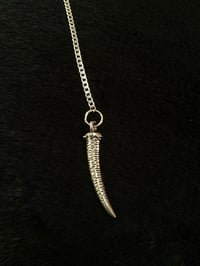 Image 3 of Silver Horn Face Chain