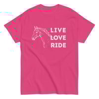 Image 12 of Unisex classic tee, Live Love Ride Western Horse Shirt Unisex Cowgirl Equestrian Graphic Tee