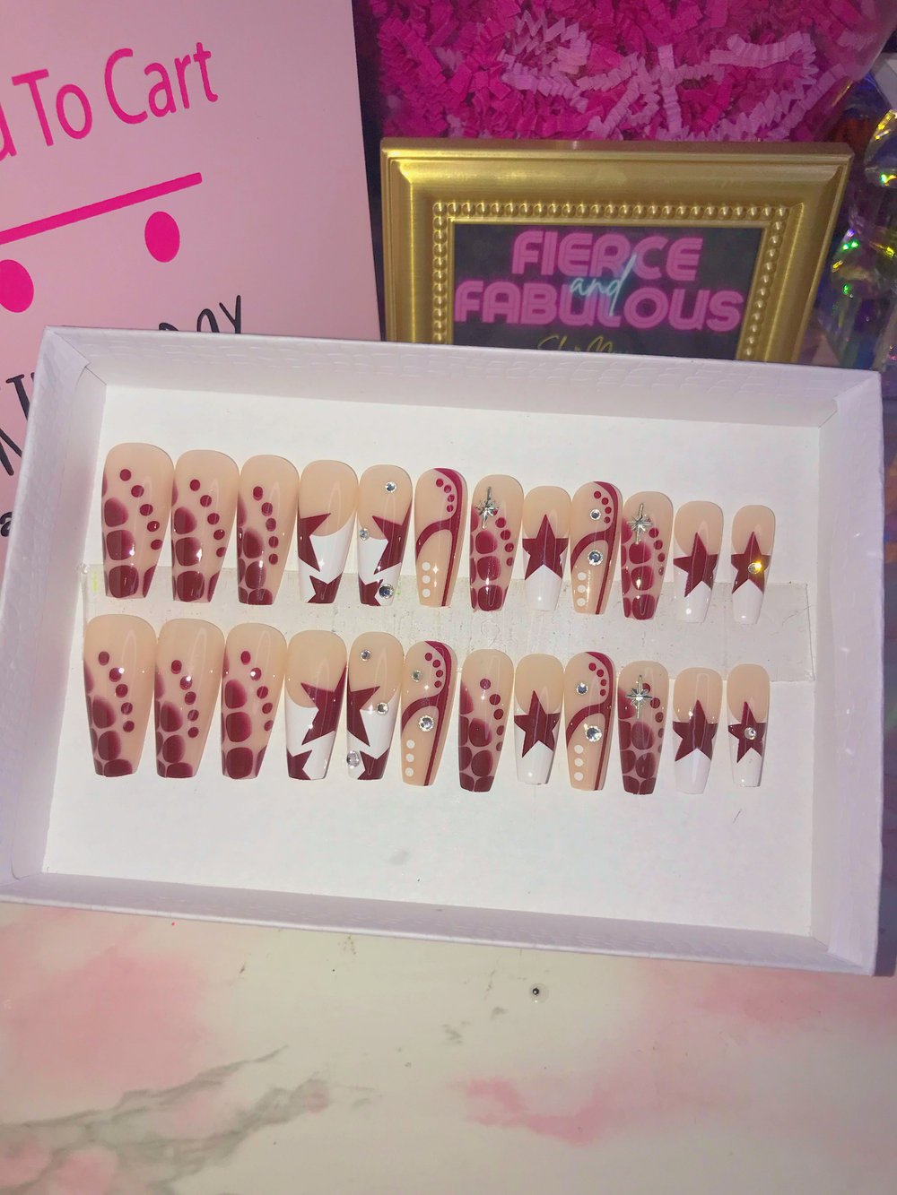 Image of Star Light French Bling Nail Set