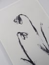  Snowdrops Monotype Print - A5