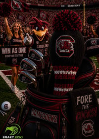 Image 2 of South Carolina GAMECOCKS custom Golf Club Cover hand knit logo College football fan  gift-1e880226