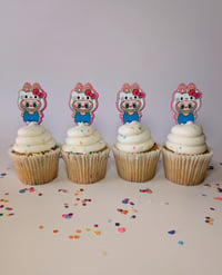 Image 1 of Tiernos Kitty Monsters Cupcake Toppers Sets de 12 y 24