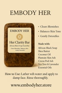 Image 2 of Her Clarity Bar ( Pure African black soap)