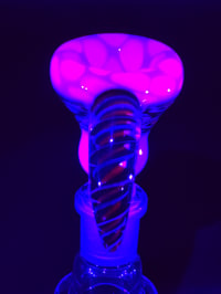 Image 6 of Purple UV Reactive 14mm Slide With Horn 