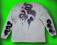 Image 2 of ‘ODDBALL’ HAND PAINTED LONG SLEEVE T-SHIRT 2XL