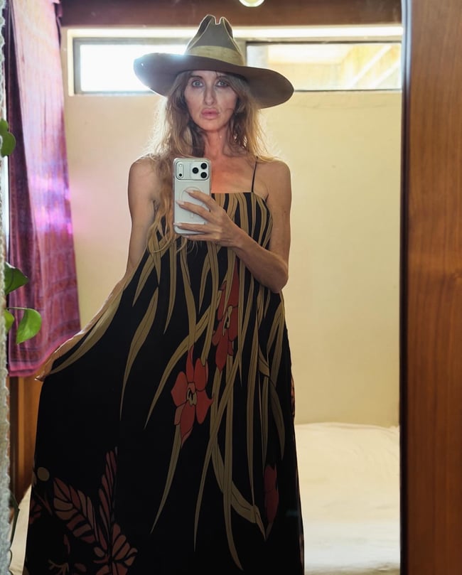 Chloé Lagerfeld silk galaxy dress maxi bohemian gown 