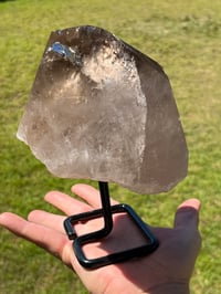 Image 10 of Smoky Quartz Natural Point With Rainbows On Stand #1456