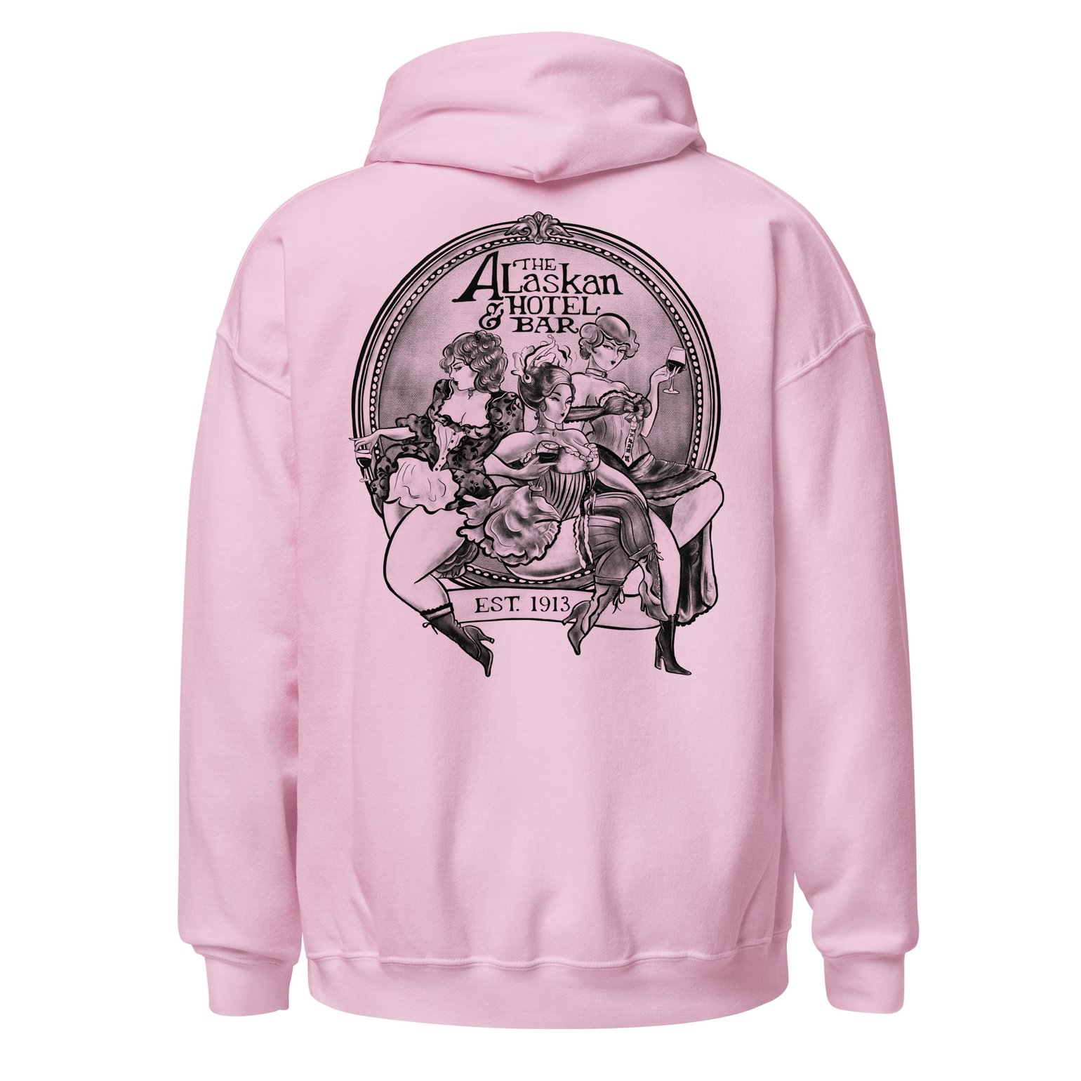 Image of ArtistNatalie x Alaskan Bar Pink Unisex Hoodie