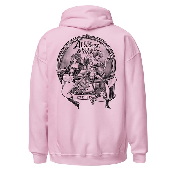 Image of ArtistNatalie x Alaskan Bar Pink Unisex Hoodie