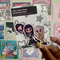 Image 1 of i-dle 'good thing' fashion doll sticker pack.